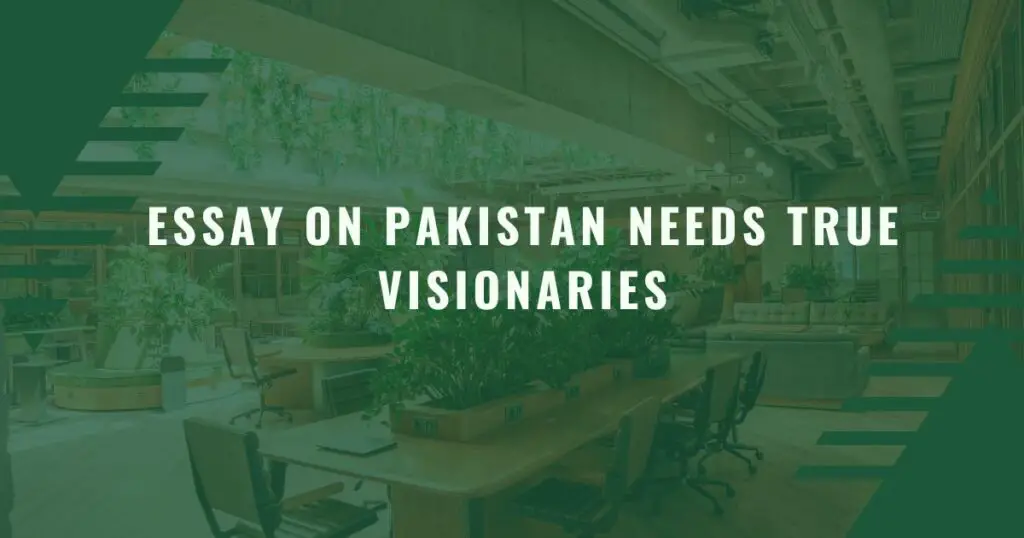 Essay On Pakistan Needs True Visionaries