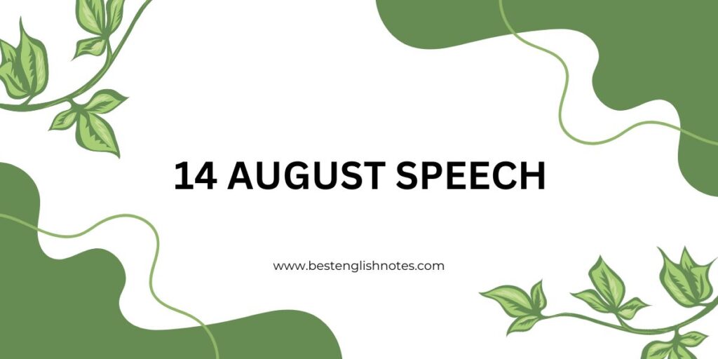 14 August Speech in English