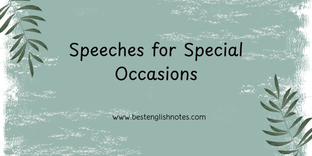 Speeches