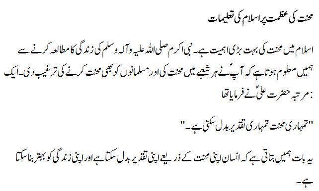 Mehnat ki Azmat Essay in Urdu