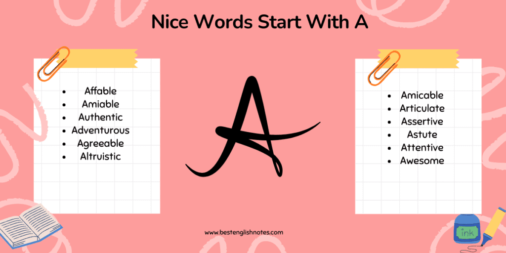 Nice Words that Start With A