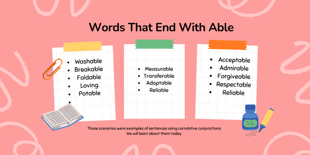 Words That End With Able