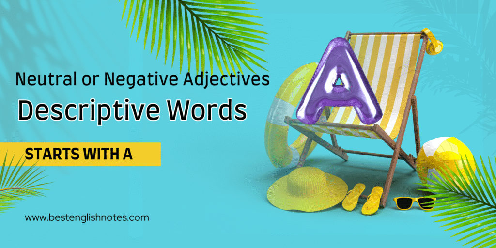 descriptive words that start with a 1