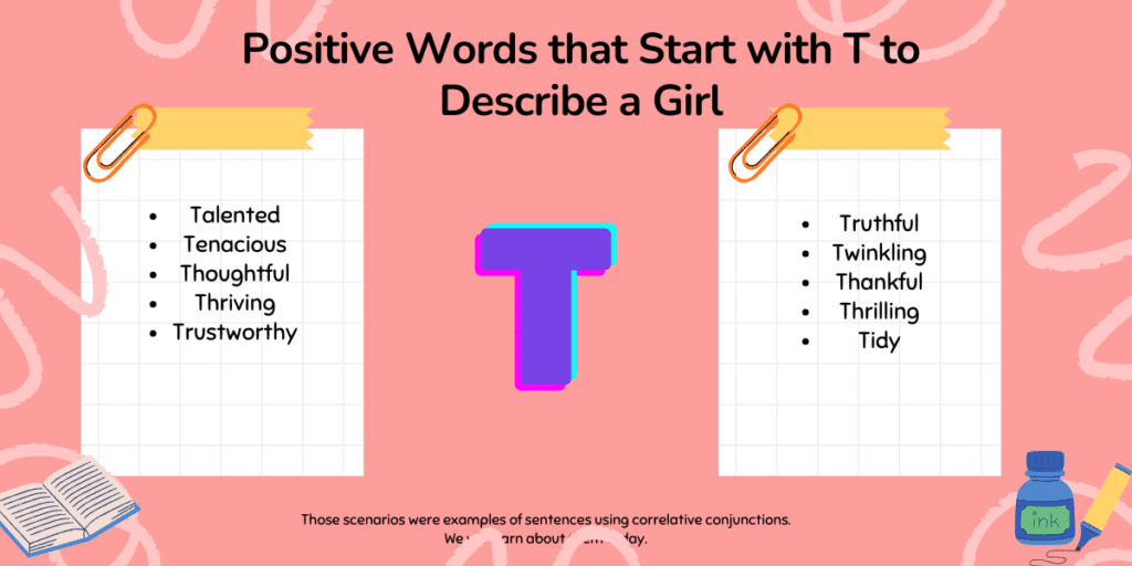 positive words that start with t to describe a girl