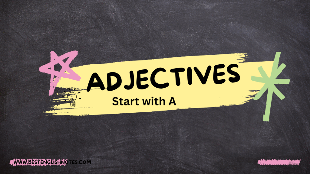 adjective that start with a